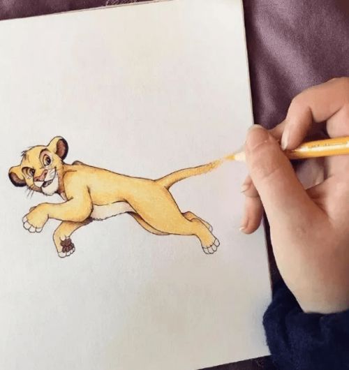 灵动超可爱的动漫动物,手绘动物图片彩铅简单