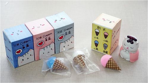 自制整套可爱的冰淇淋盲盒,步骤也很简单,和闺蜜一起拆 