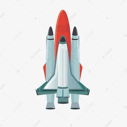 红色的科技火箭插画素材图片免费下载 千库网 