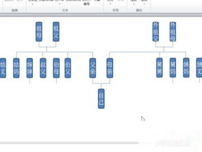 怎么用ppt做中国亲戚关系图表 