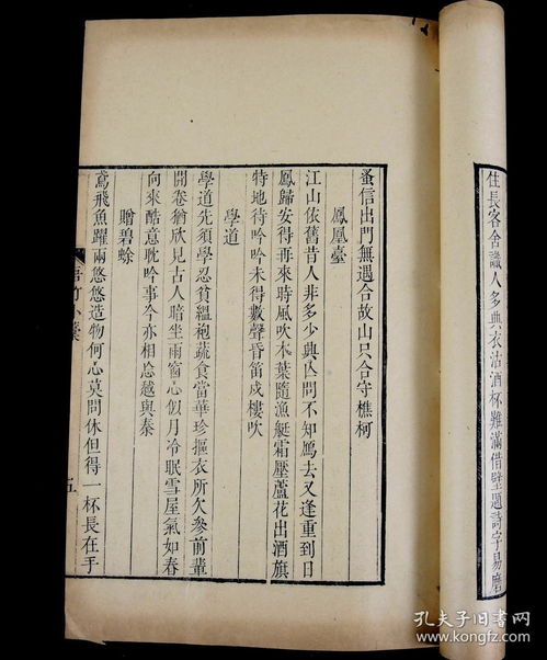 何作猷旧藏 清乾隆六年嘉善养生家曹庭栋二六书堂刻本 原装一册全,浙江衢州毛珝 江西吉安罗与之的诗文集,极少见的书,极具版本价值 书前附作者小传 