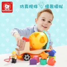 特宝儿一岁宝宝玩具儿童形状配对认知玩具车益智积木3岁男孩 