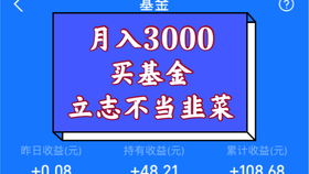 月薪3000买基金