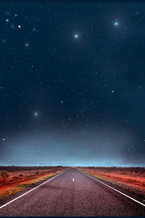 夜色星空天空星光风景道路背景素材 信息阅读欣赏 信息村 K0w0m Com