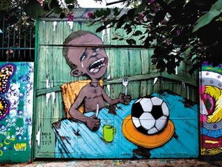里约涂鸦足球作品最受欢迎 大师涂鸦房子升值数倍