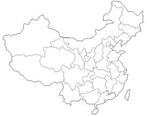 求中国地图 内之含轮廓 大图 