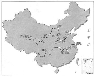 长江和黄河在地图的哪里 