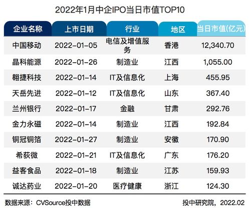 如何看一个公司IPO的当日市值