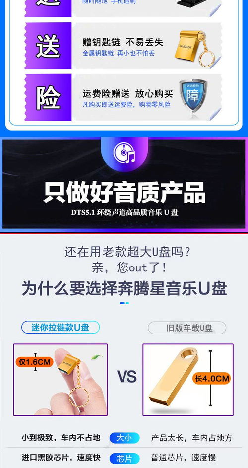 车载MP3音乐小巧U盘抖音流行音乐视频优盘汽车用品