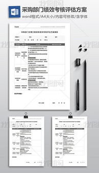 采购部门经理主管层级绩效考核评估方案模板word doc下载 