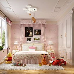 时尚浪漫的卧室粉色背景墙效果图 