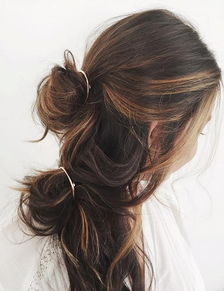 丝带 花朵 金属发圈,学学怎么绑头发
